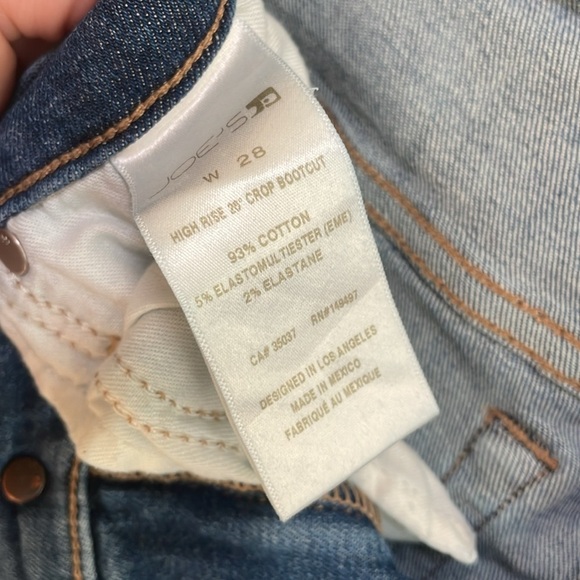 Joe’s Jeans High Rise Crop Bootcut Jeans Size 28 With Raw Hem - Picture 5 of 6